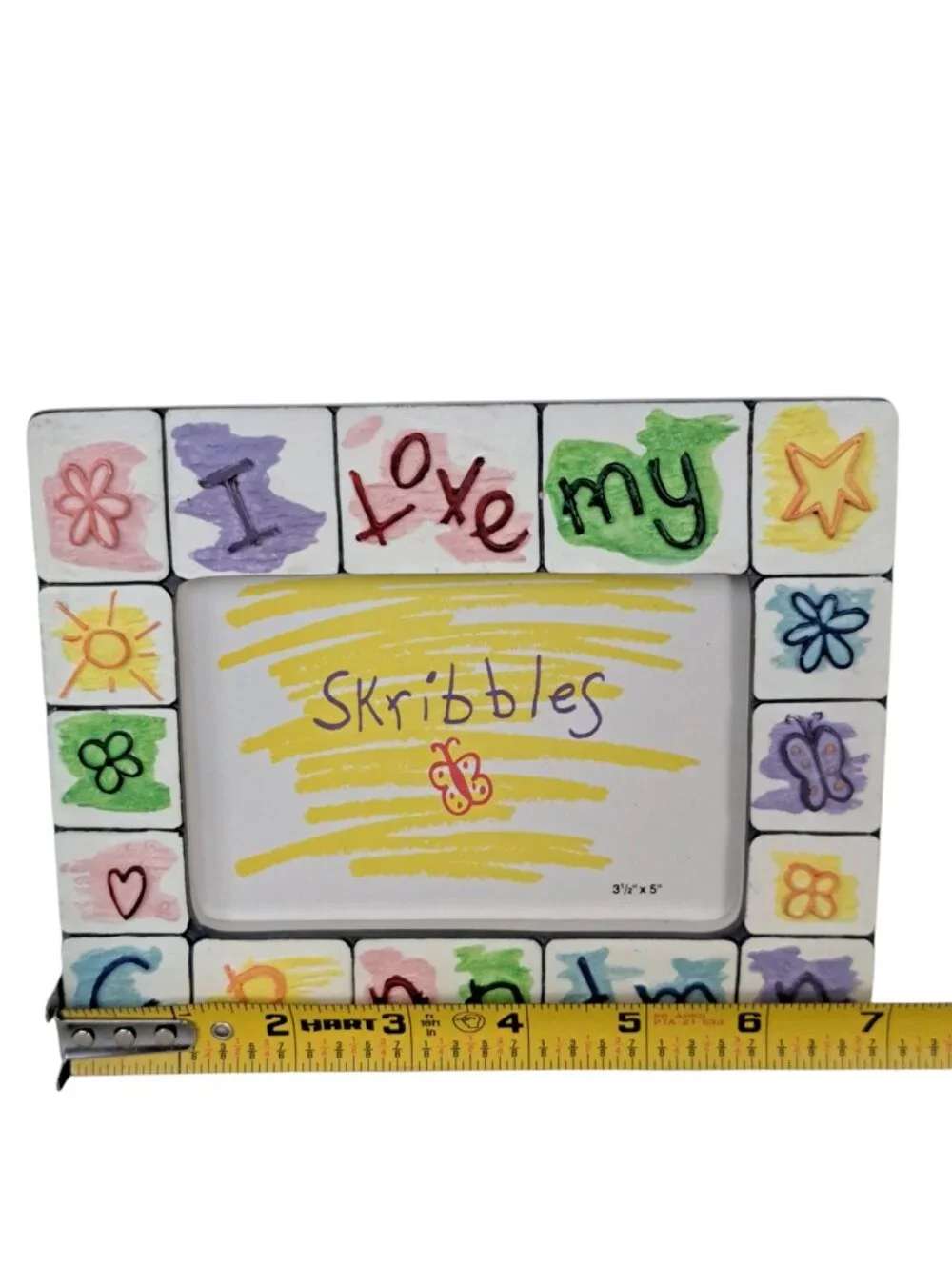 I Love My Grandma Picture Frame Scribbles Russ Handpainted Gift Holds 3